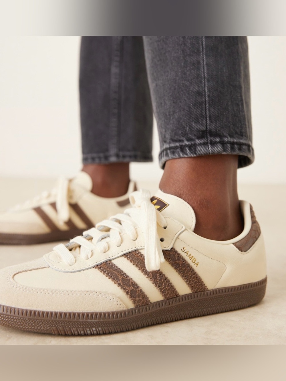 New adidas Samba OG Women Cream Earth Strata Maroon - Picture 11 of 12